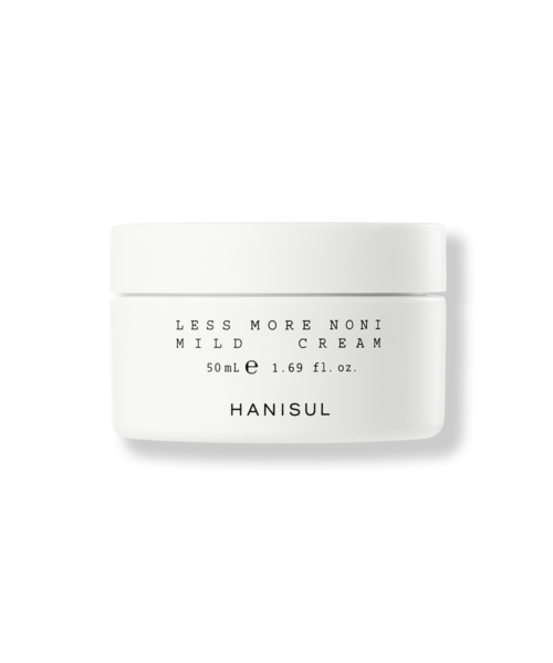 An image that shows the Less More Noni Mild Cream, a moisturising cream developed by Hanisul.